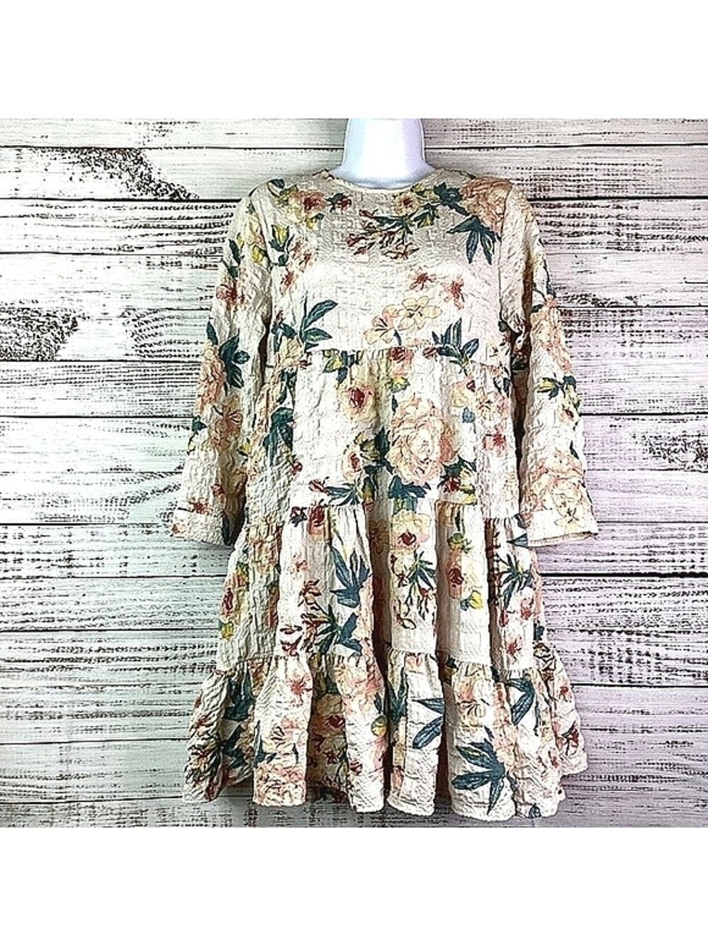 ZARA SHARON SIZE XS FLORAL‎ EASTER SPRING SUMMER SHORT DRESS EUC